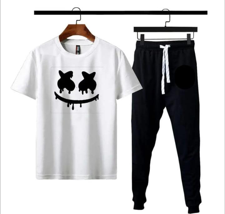 2 Pcs Men's Polyester Printed Track Suit