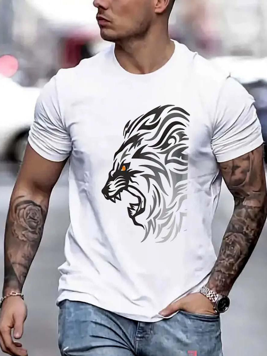 1 Pc Men's Polyester Plain T-Shirt